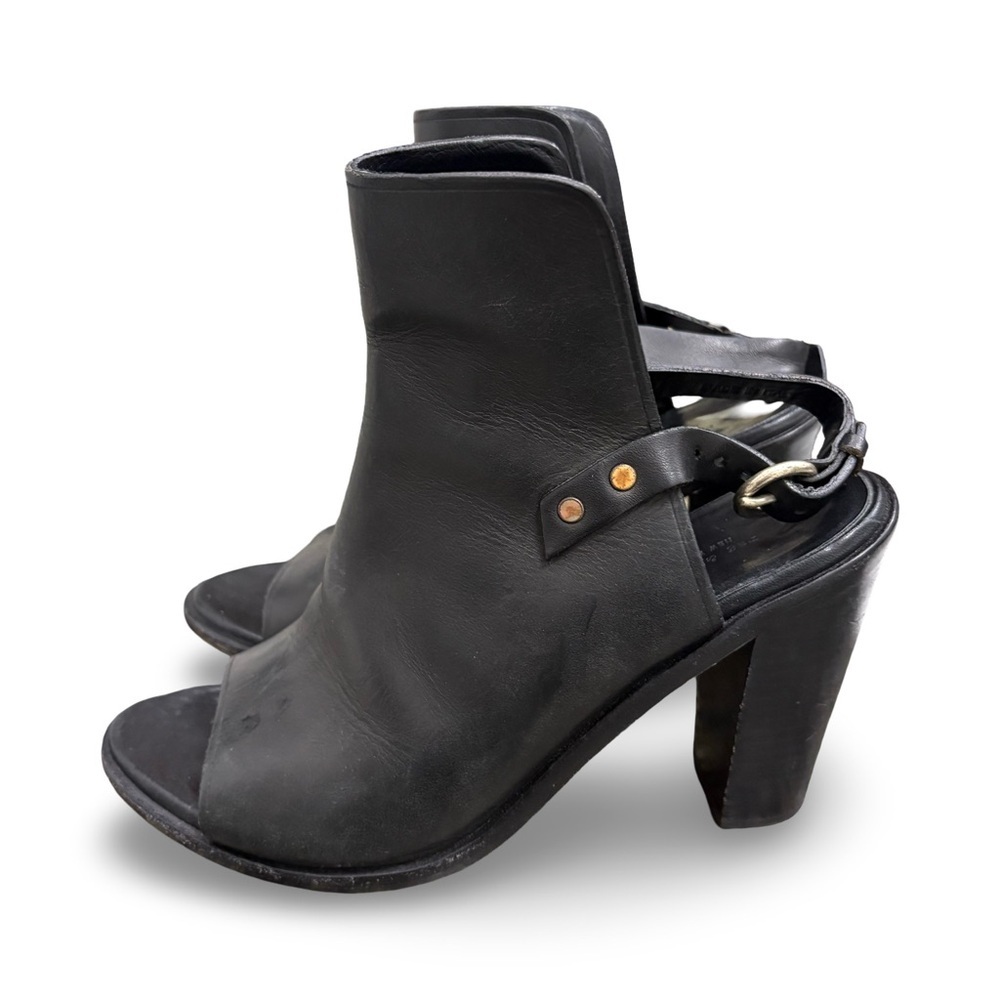 rag & bone Black Leather Heeled Boots